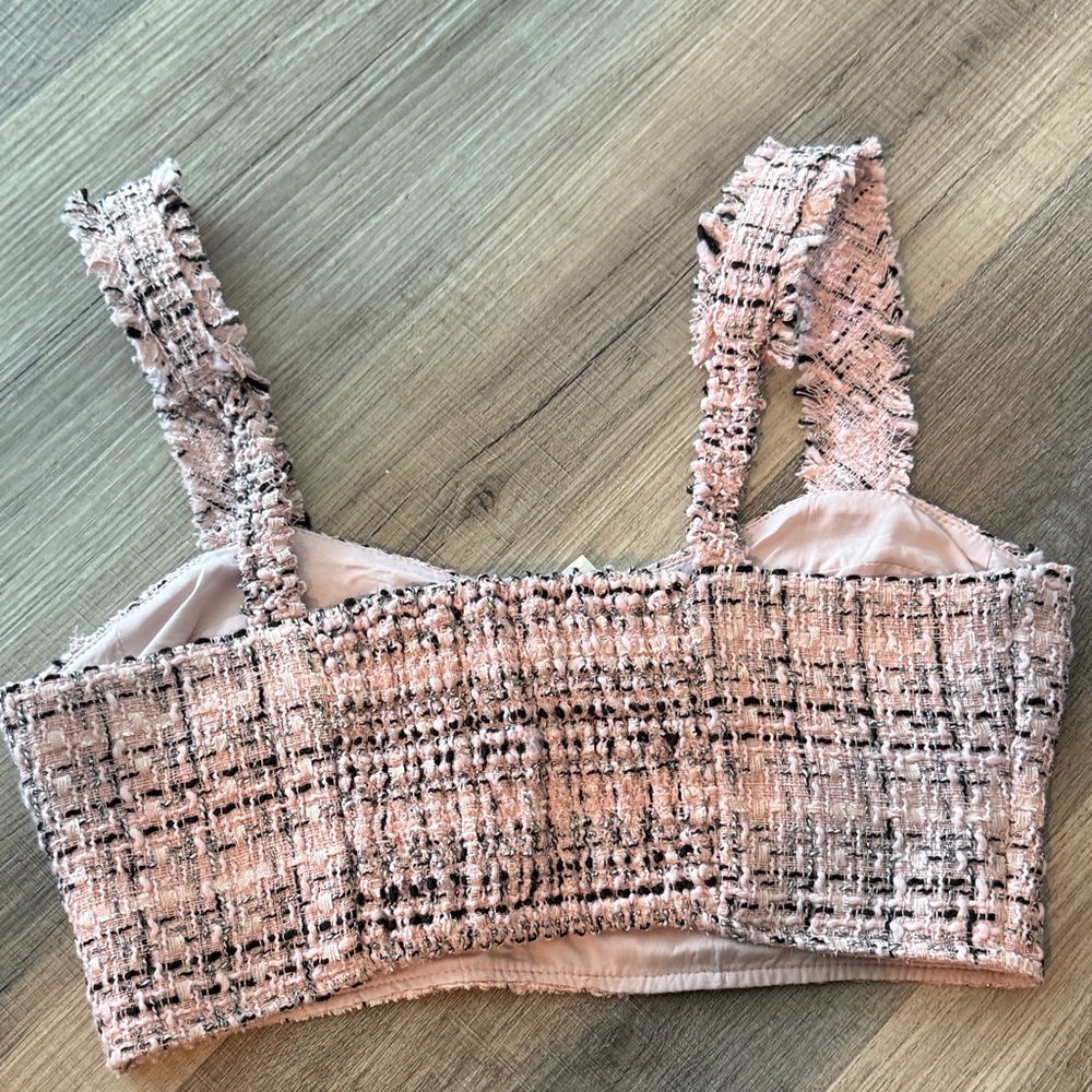 Wild Fable Pink Tweed Tank Top - Picture 4 of 4